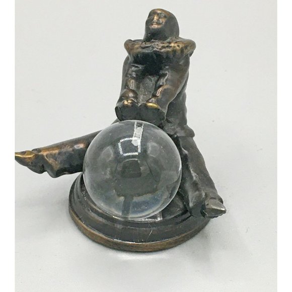 Belle Époque French ÉMILE BRUCHON Bronze Pierrot/Harlequin Collection Française